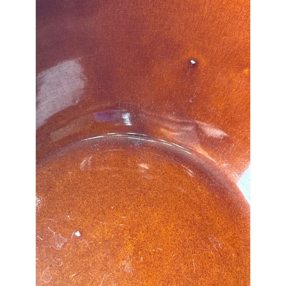 Vintage Marcrest Stoneware Ribbed Brown Glazed Mixing Bowl 9.5 Inch
